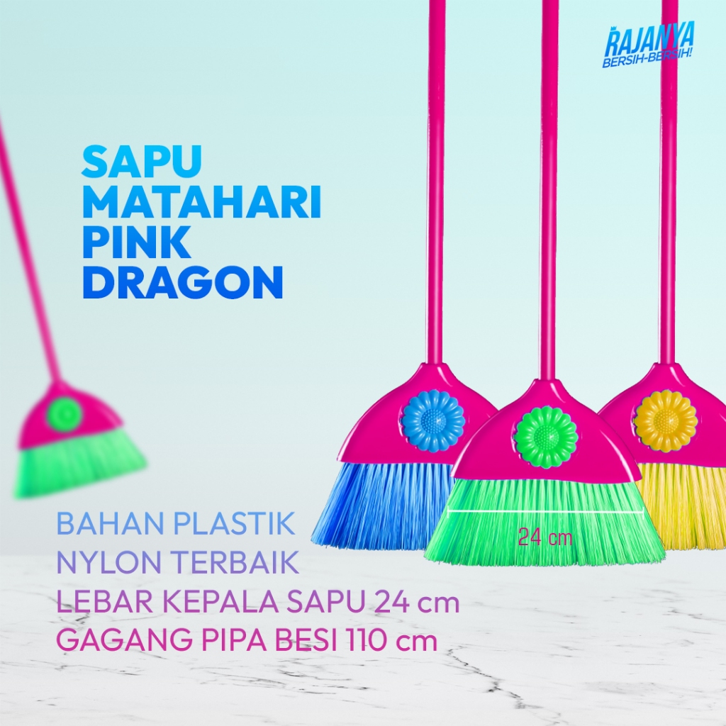 DRAGON Sapu Lantai Matahari Pink Nylon