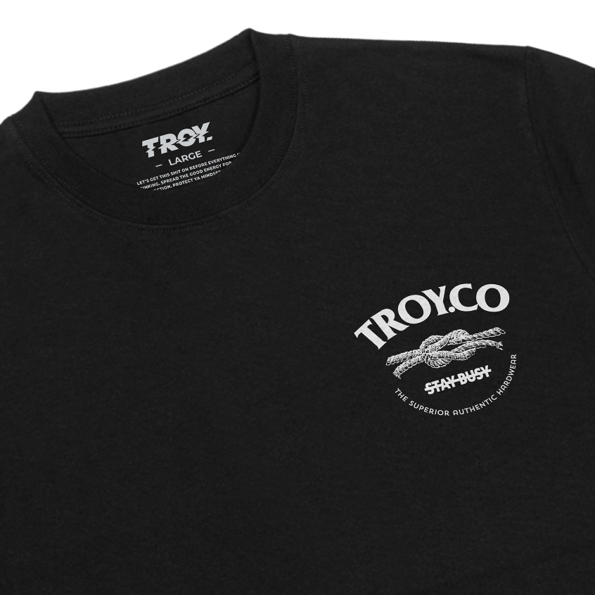 Troy Company Tshirt Black Ropes - Kaos Hitam Lengan Pendek MTD 3555