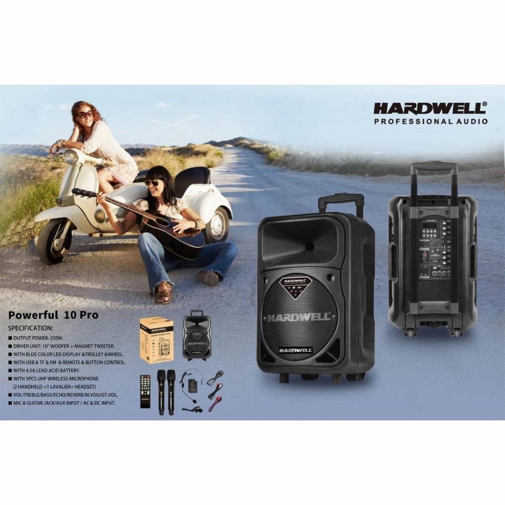 SPEAKER PORTABLE HARDWELL POWERFULL10 ORIGINAL speaker hardwell powerfull 10 inch | MELODY CLASSIC