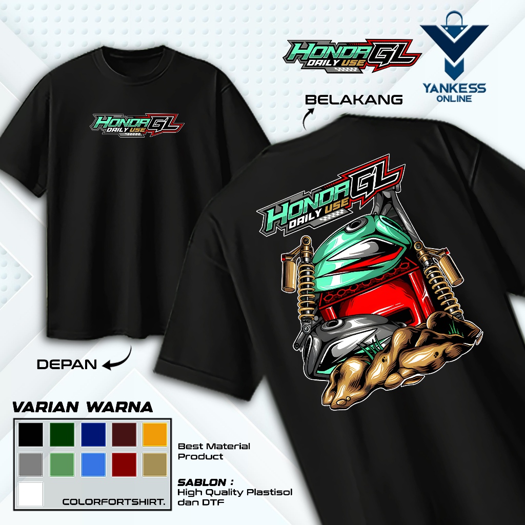 KAOS DISTRO RACING HONDA GL DAILY- BAJU DISTRO RACING HONDA GL - FASHION PRIA & WANITA TERBARU