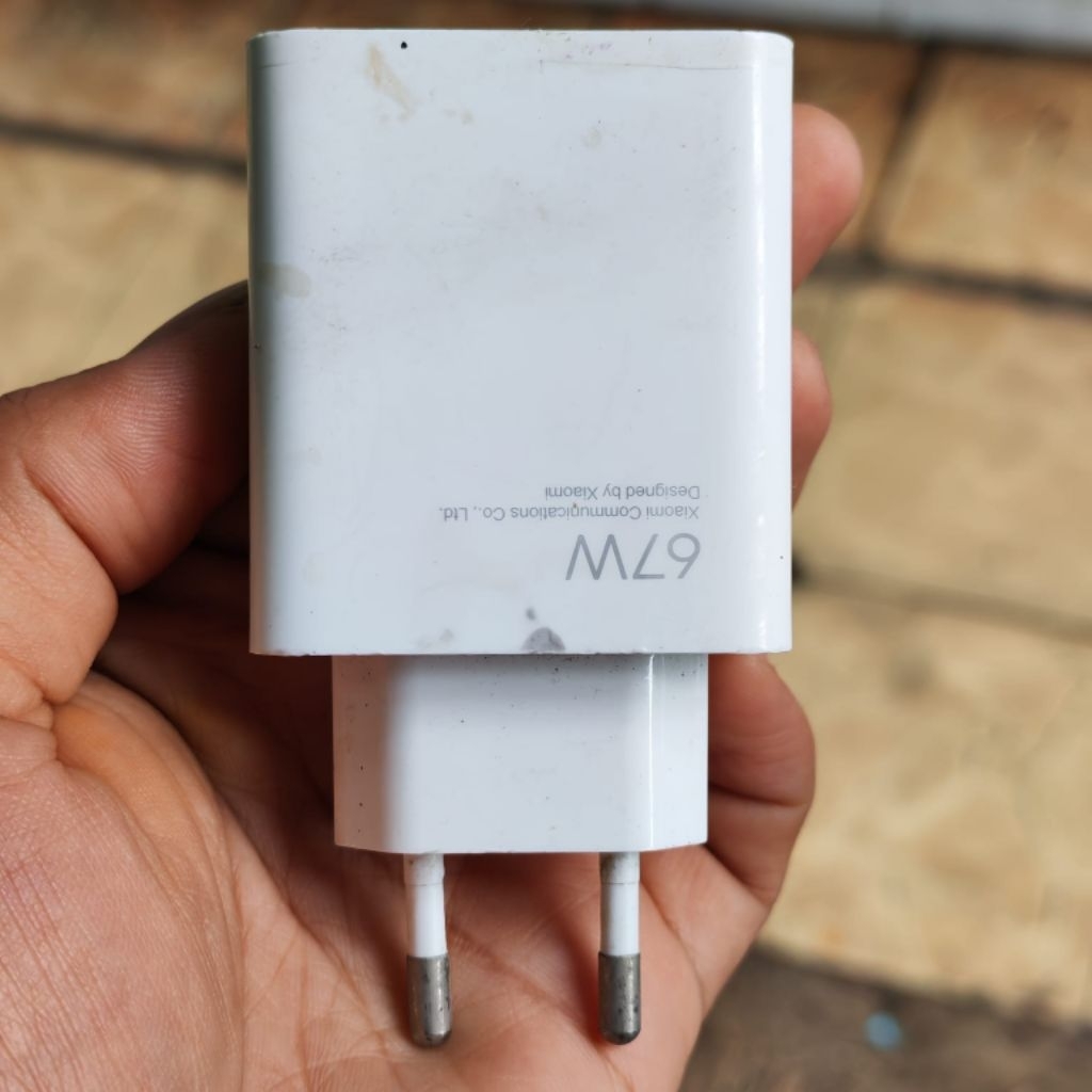 Kepala carger Xiaomi 67W bekas kaki retak dent fungsi normal 12 pro 13 pro 14t 13t 11 pro dll