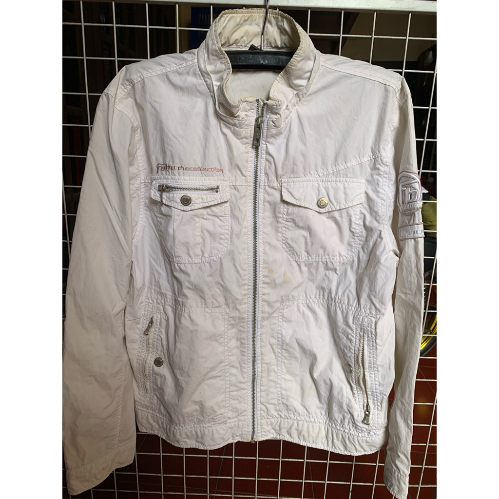 Jaket FUBU The Collection Original White - Vintage Streetwear