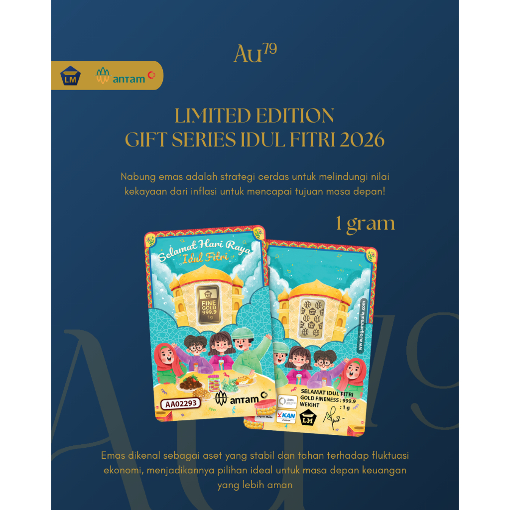 LIMITED EDITION - LOGAM MULIA ANTAM CERTIEYE 1g 2026 (Gift Series Idul Fitri)