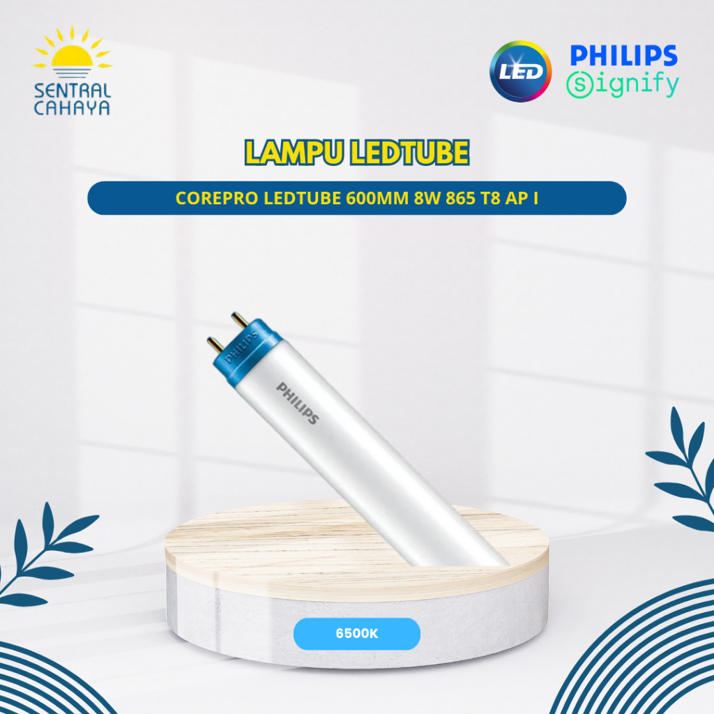 LAMPU LEDTUBE MEREK PHILIPS COREPRO LEDTUBE 600-1200MM 8-18W 865 T8 AP I
