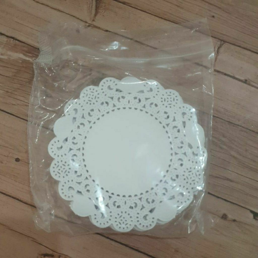 Paper doilies Putih 3,5 inch 250 pcs