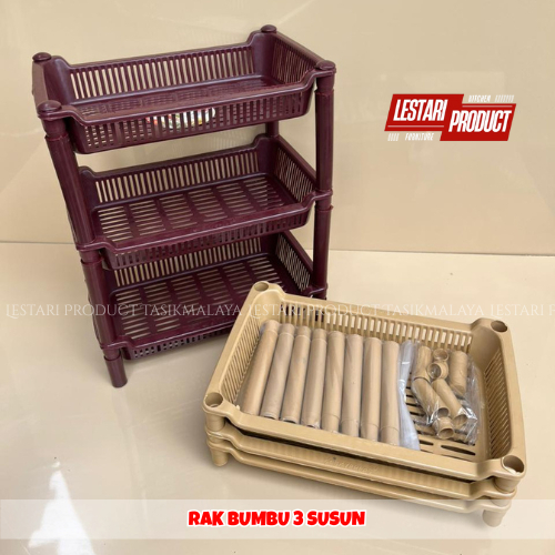 RAK BUMBU DAPUR 3 SUSUN SKAYEPLAS | RAK BUMBU SERBAGUNA | RAK DAPUR | RAK SUSUN PLASTIK | RAK BUMBU 