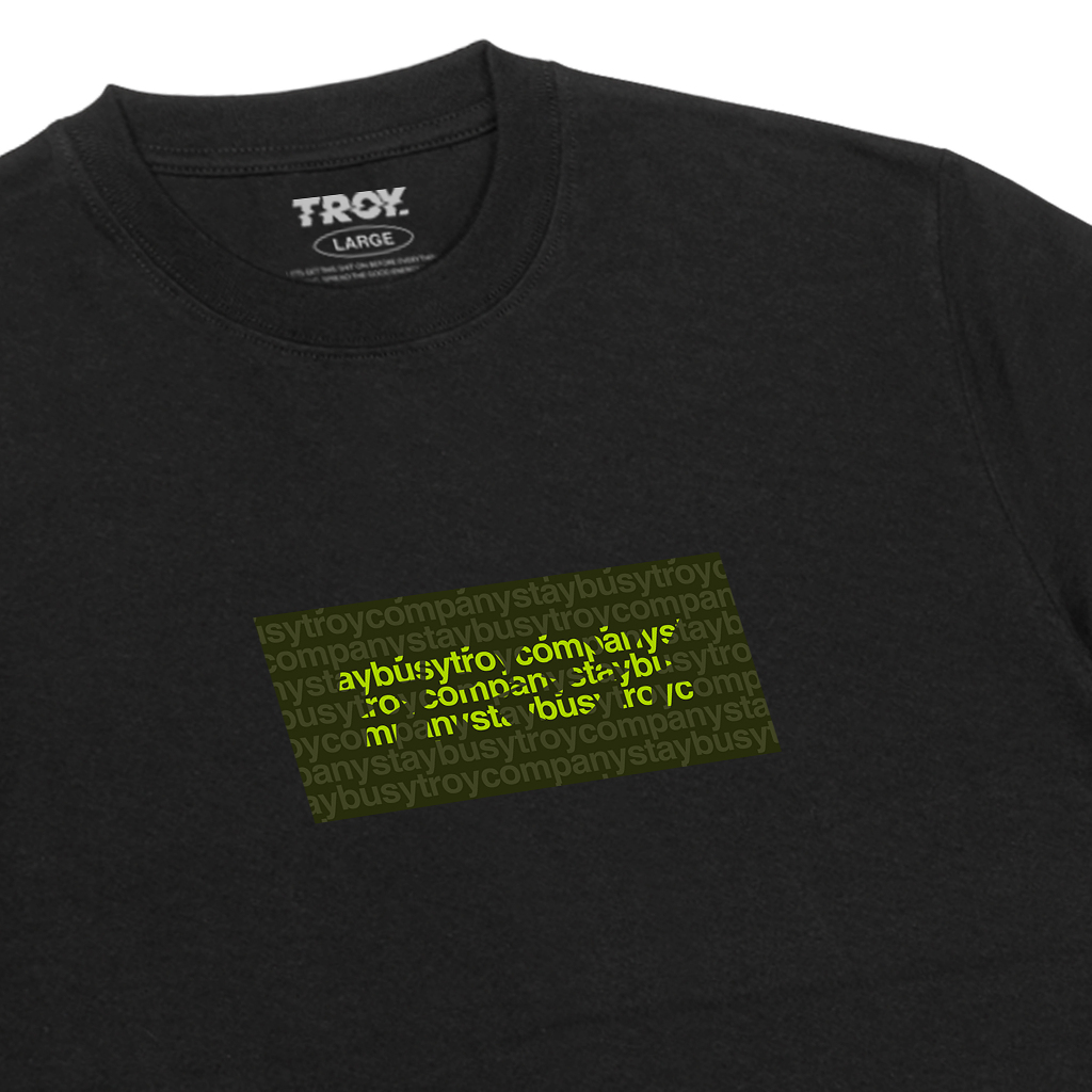 Troy Company Tshirt Black TiT- Kaos Hitam Lengan Pendek MTD 3557