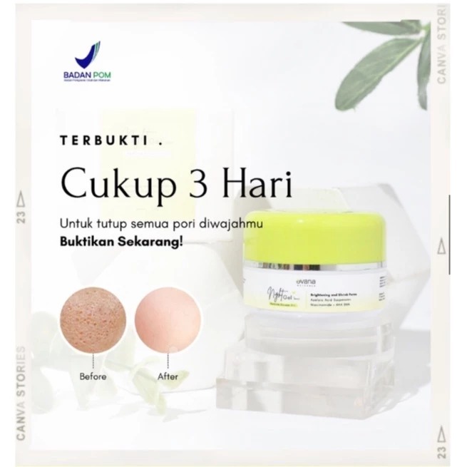 Evana Beauty Care - Night Cream & Night Gel - 3x Lebih Cepat Mencerahkan Wajah Di Formulasikan Khusu