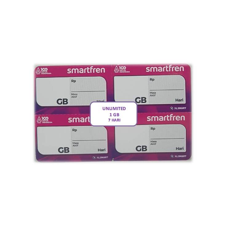 Voucher SmartFren  UNLIMITED 1 GB 7 Hari