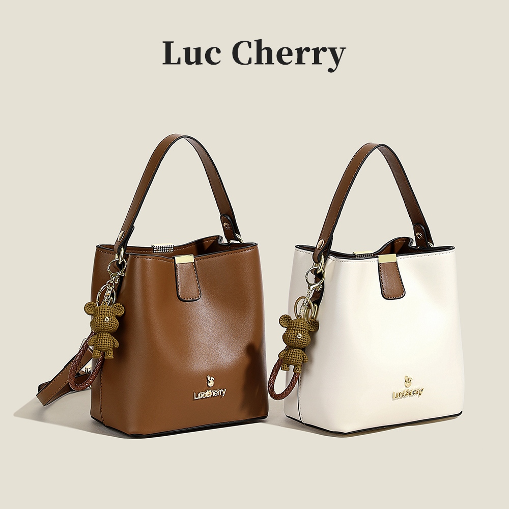 BJ41009 (DAPAT PAPERBAG + SERTIFIKAT) - BLACK/COFFEE/WHITE - TAS SLEMPANG SLINGBAG FREE GANTUNGAN HA