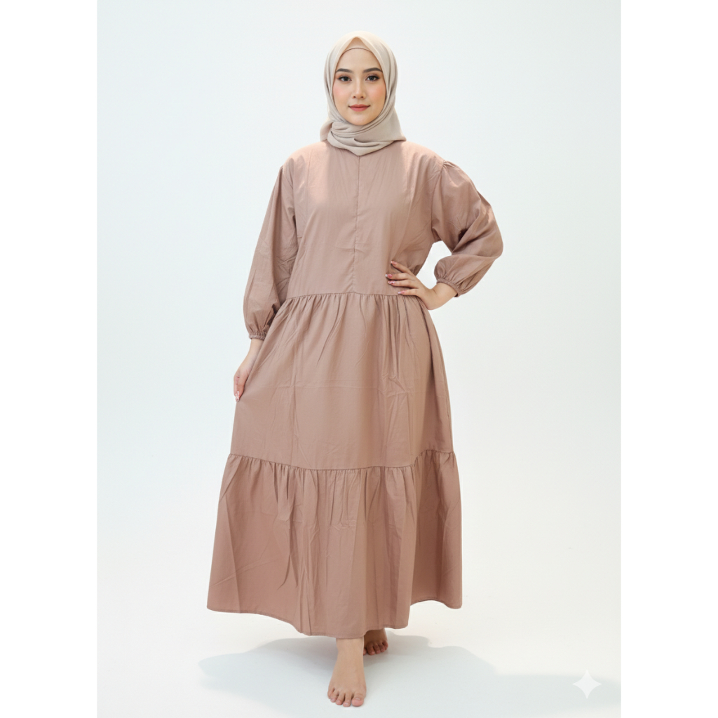 gamis poplin midi wanita /gamis midi premium /gamis midi busui premium /gamis midi wanita poplin