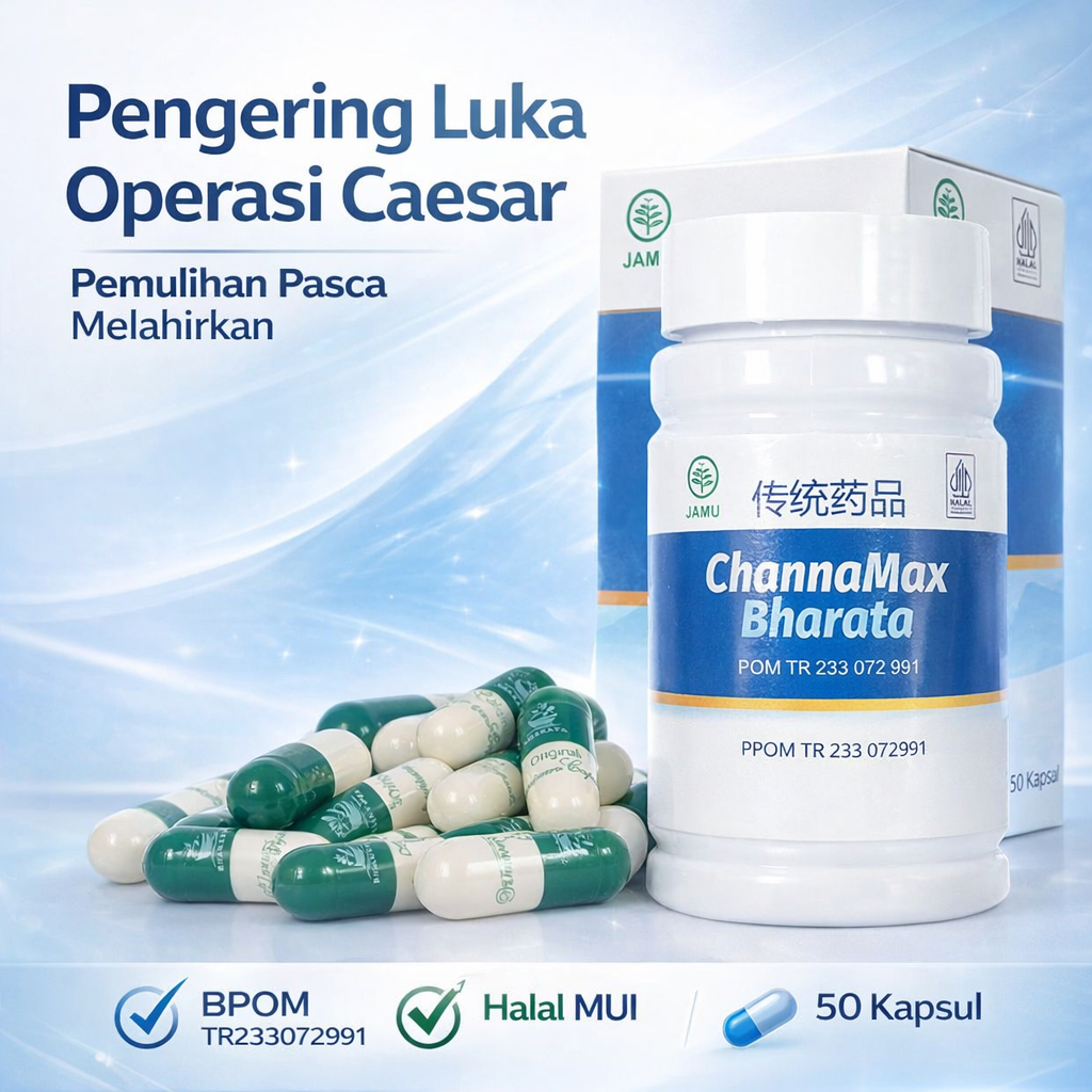 Obat Pengering Luka Operasi Caesar & Jahitan Pasca Melahirkan | Channamax Bharata Redakan Nyeri & Pe