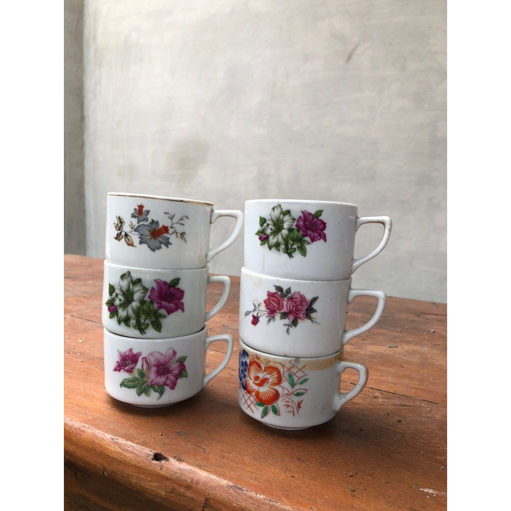 Gelas keramik Cina jadul antik