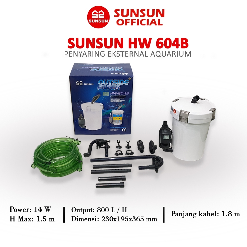 SUNSUN HW 604B External Filter Canister Aquarium Akuarium Aquascape