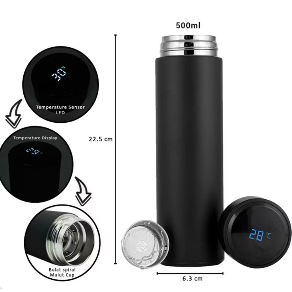 Tumbler LED / Termos Smart LED / Smart LED Termos Stainless Steel 500ml