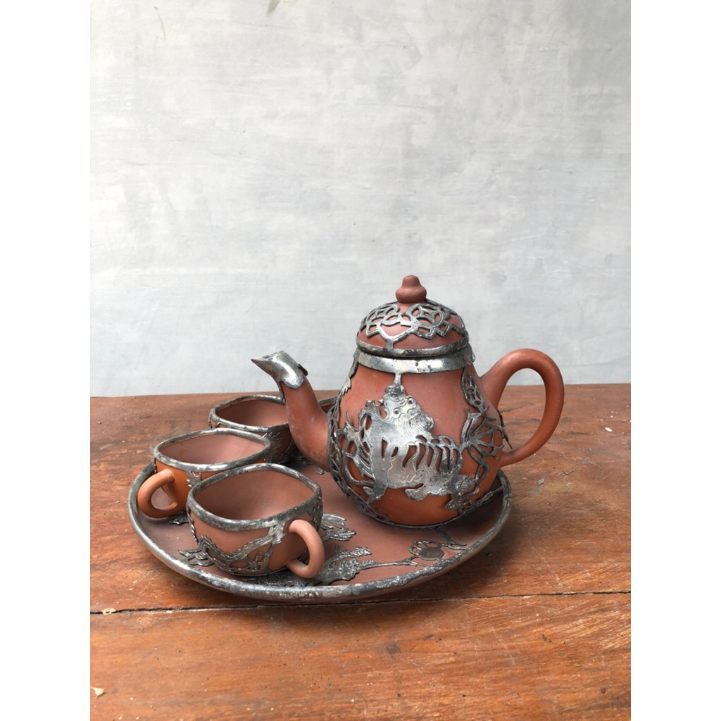 Teko set peranakan china antik kuno asli