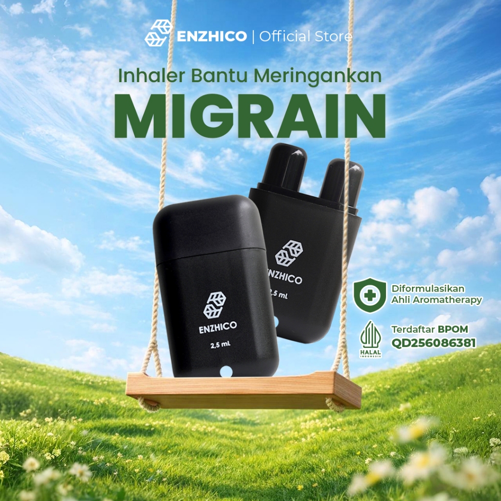 ENZHICO ZHITHERA Inhaler Migrain Aromaterapi Atasi Pengobatan migrain Migrain kronis Pemicu Penghila