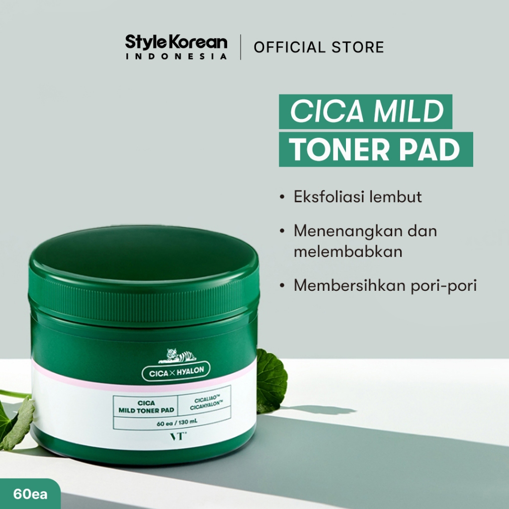 VT Cosmetics Cica Mild Toner Pad - Gentle Peeling Pad 60ea