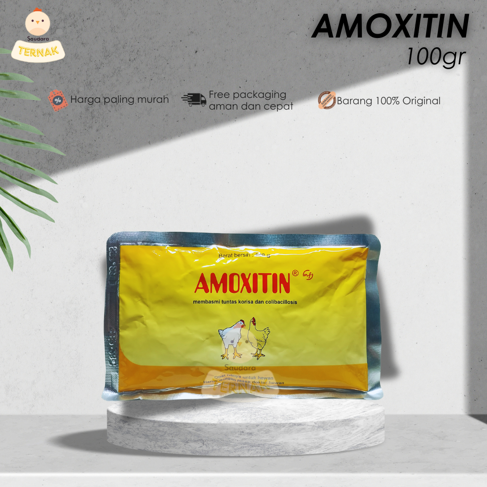 Amoxitin 100 gram Obat Korisa Snot Pilek Ayam Medion