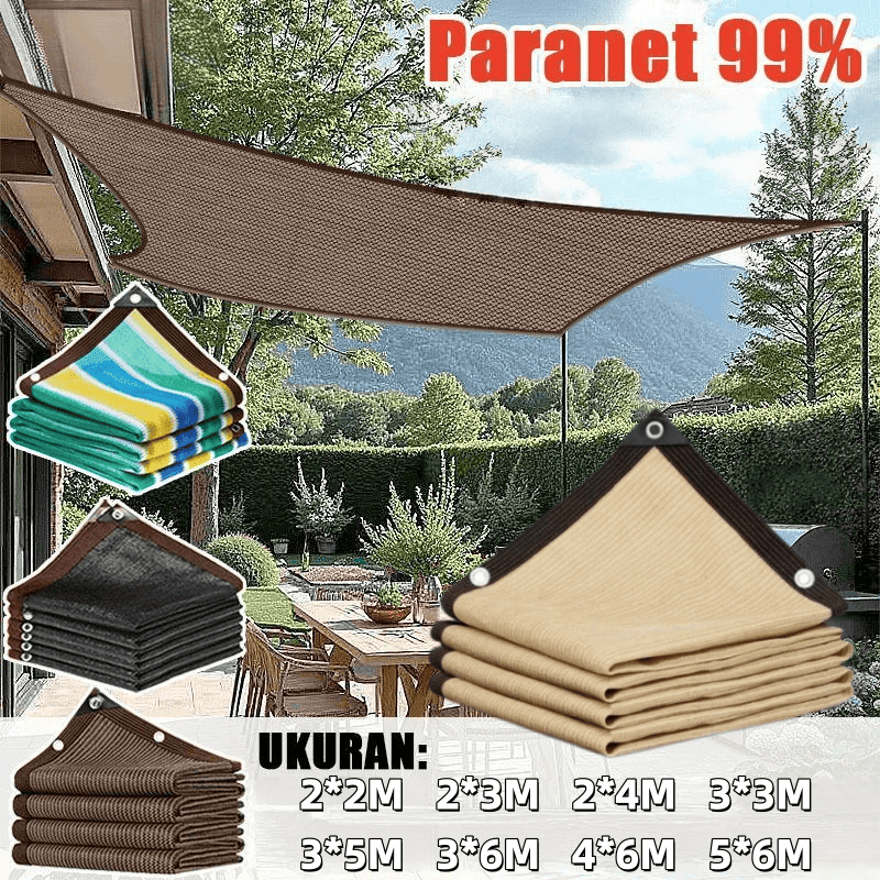 COD Paranet 99% UV Shade Net Peneduh Taman Balkon Kanopi Outdoor Tebal Tahan Panas & Air untuk Tanam