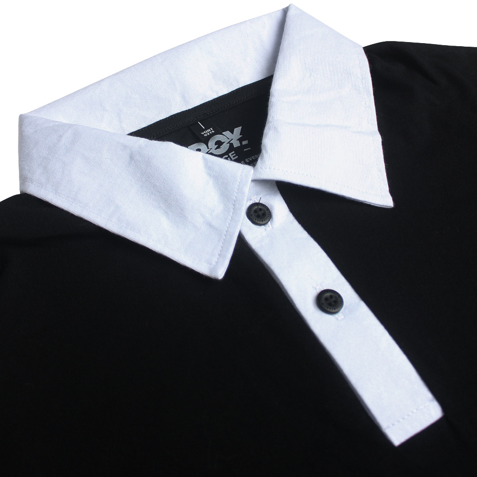 Troy Company Wangky Polo Shirt Black White Odisseus - Kaos Polo Wangki Pria Hitam Putih WKD 2905