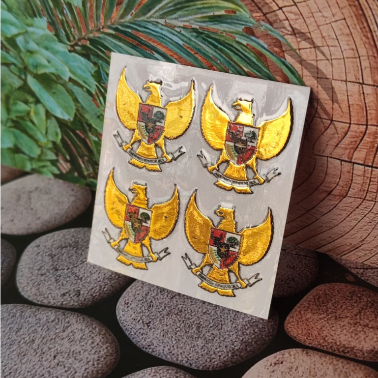 Sticker DTF UV Timbul Premium –  Lambang Garuda | Satuan