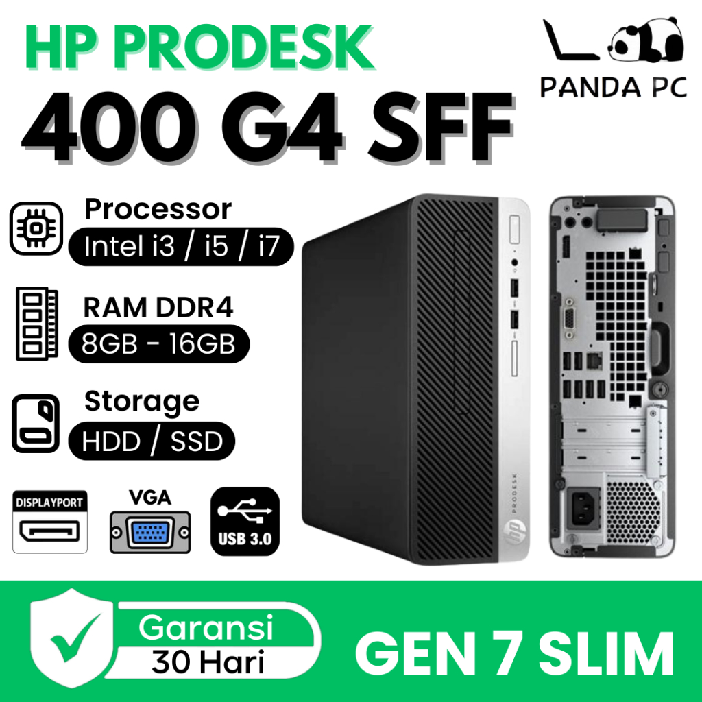 HP ProDesk 400 G4 SFF Core i3 / i5 / i7 Gen 7 PC Slim Second LGA 1151