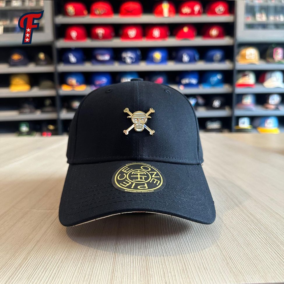 Topi New Era Angel x One Piece Monkey D Luffy Metal Logo Collab Cap Taiwan Exclusive Original