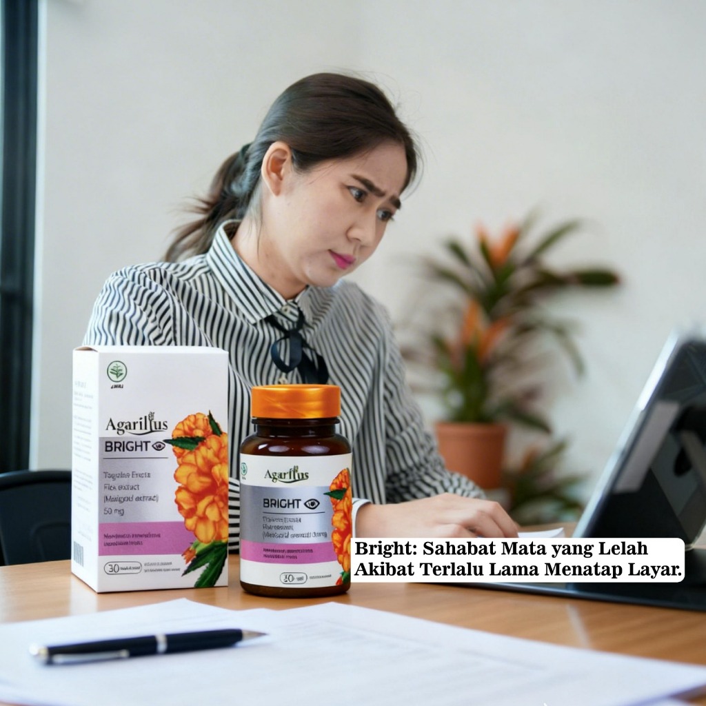 Agarillus Bright - Kapsul Herbal Pendukung Kesehatan Mata dan Saraf Optik