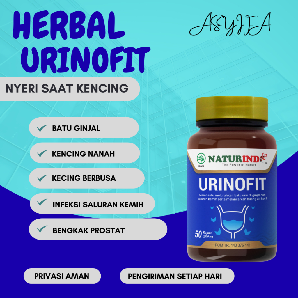 URINOFIT Obat Herbal Nyeri Saat Kencing Batu Ginjal Infeksi Saluran Kemih Kencing Berbusa