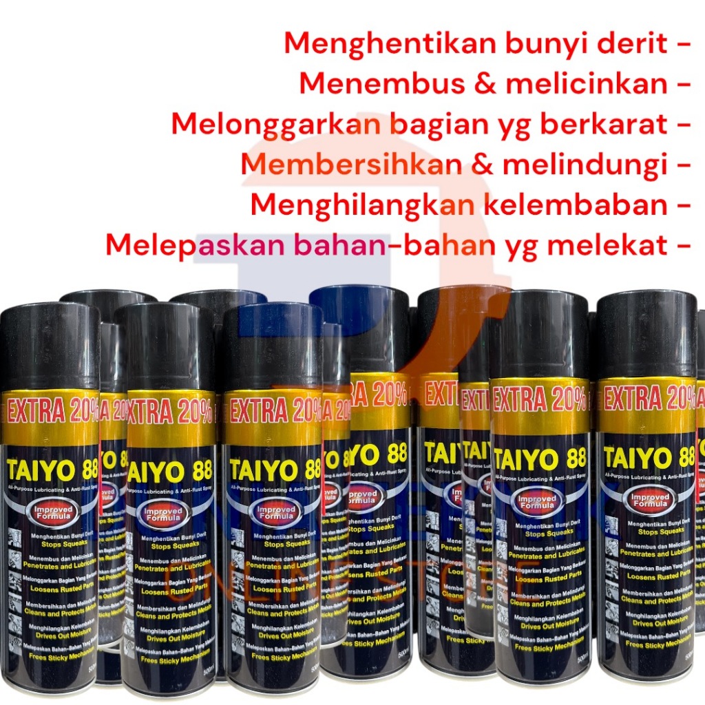 Anti Rust Lubricant TAIYO 88 500ml / Pelumas Anti Karat 500 ml - Semprotan Anti Karat TAIYO 88 fungs