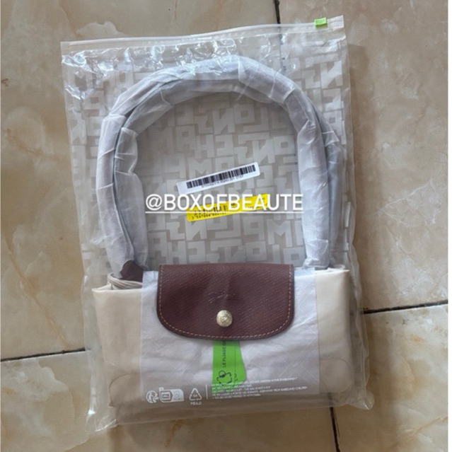 NEW - Longchamp Le Pliage (Medium Long Handle) LC Classic MLH Paper Canvas