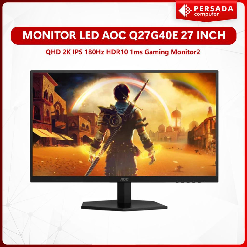 Monitor LED AOC Q27G40E 27" QHD 2K IPS 180Hz HDR10 1ms  Gaming Monitor