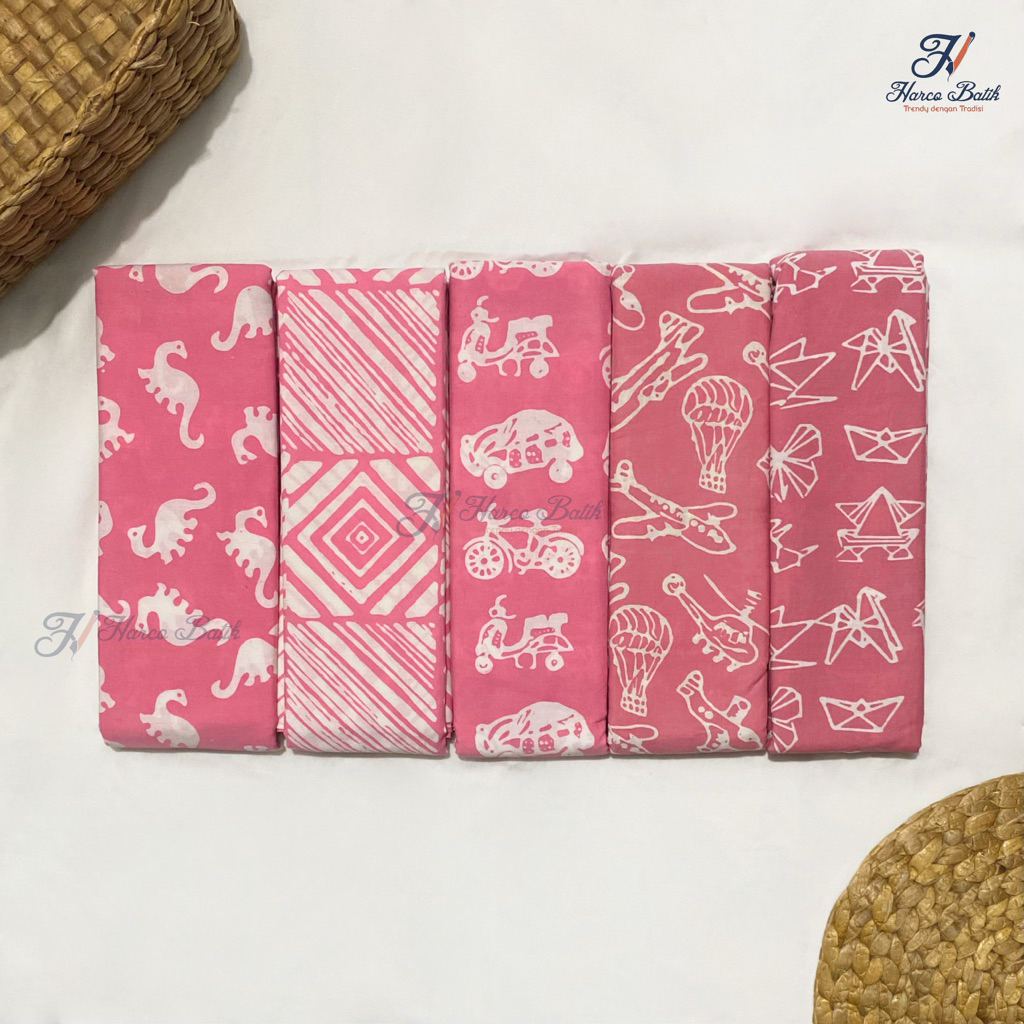 Kain Batik Baby Pink - Batik Anak - Batik Lucu Modern - Harco Batik