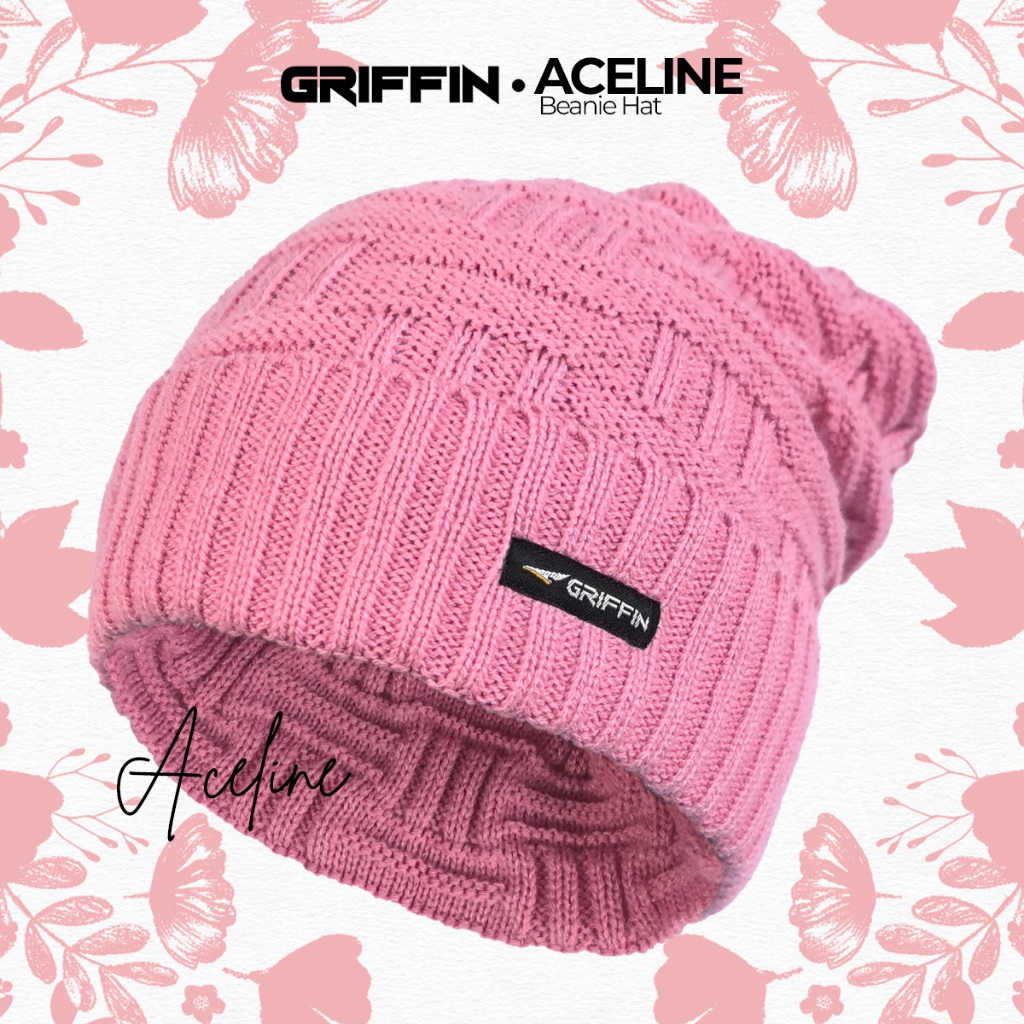 GRIFFIN Kupluk Wanita Topi Kupluk Wanita Hangat Korea Style Hijab Outfit Panjang Wanita Hangat Korea