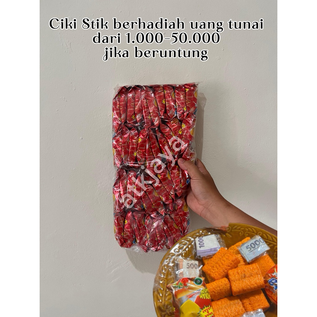 Snack Cinta Berhadiah Uang Jika Beruntung isi 40 bungkus