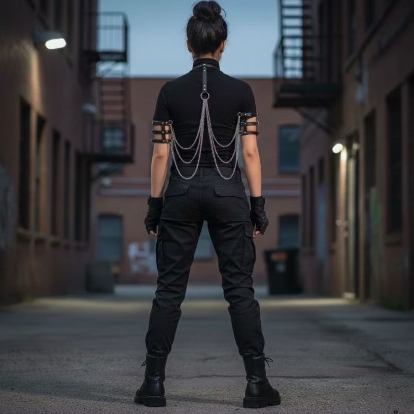 BUTIK RINDU (FOXY) Aksesoris fashion gelang lengan dengan rantai / arm bracelet leather chain access