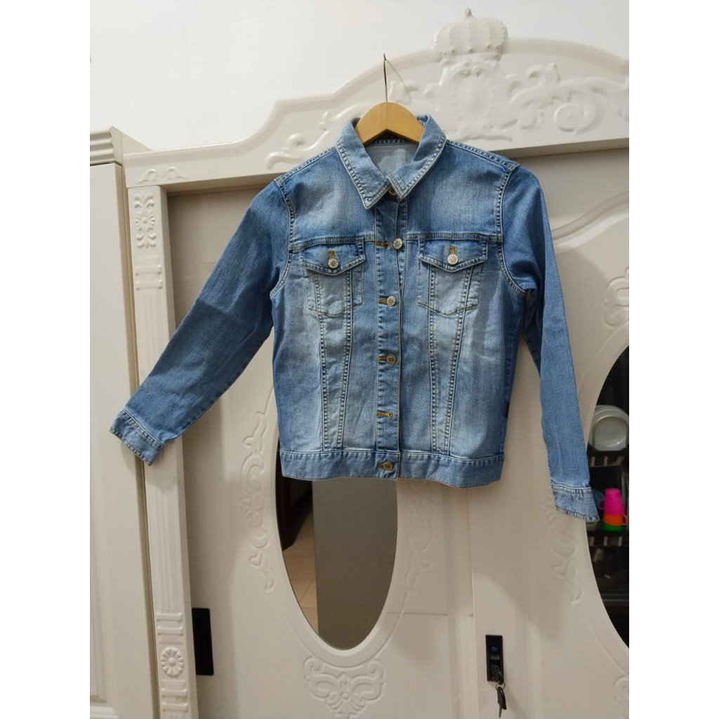 preloved jaket jeans dust