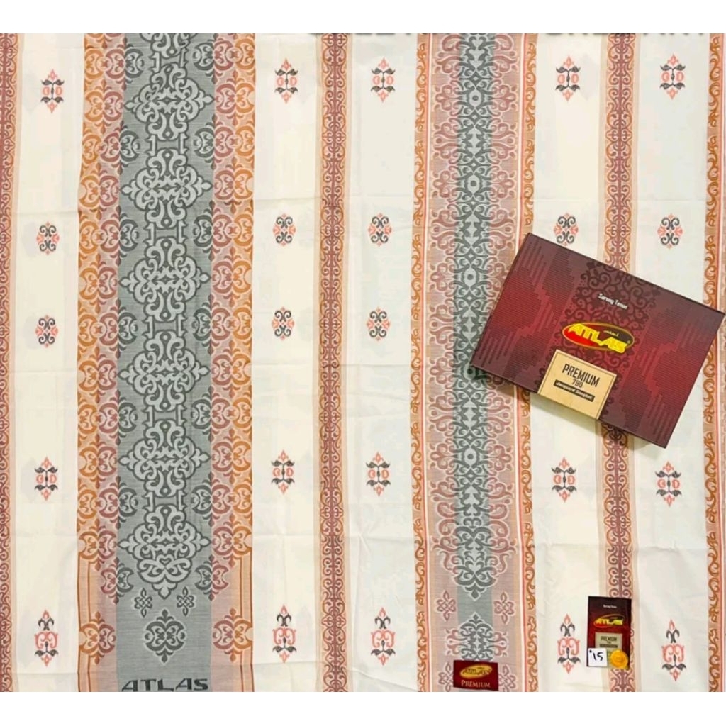 Sarung Atlas Premium 790  Gold Jacquard Songket ( Full Songket ) Dewasa Motif