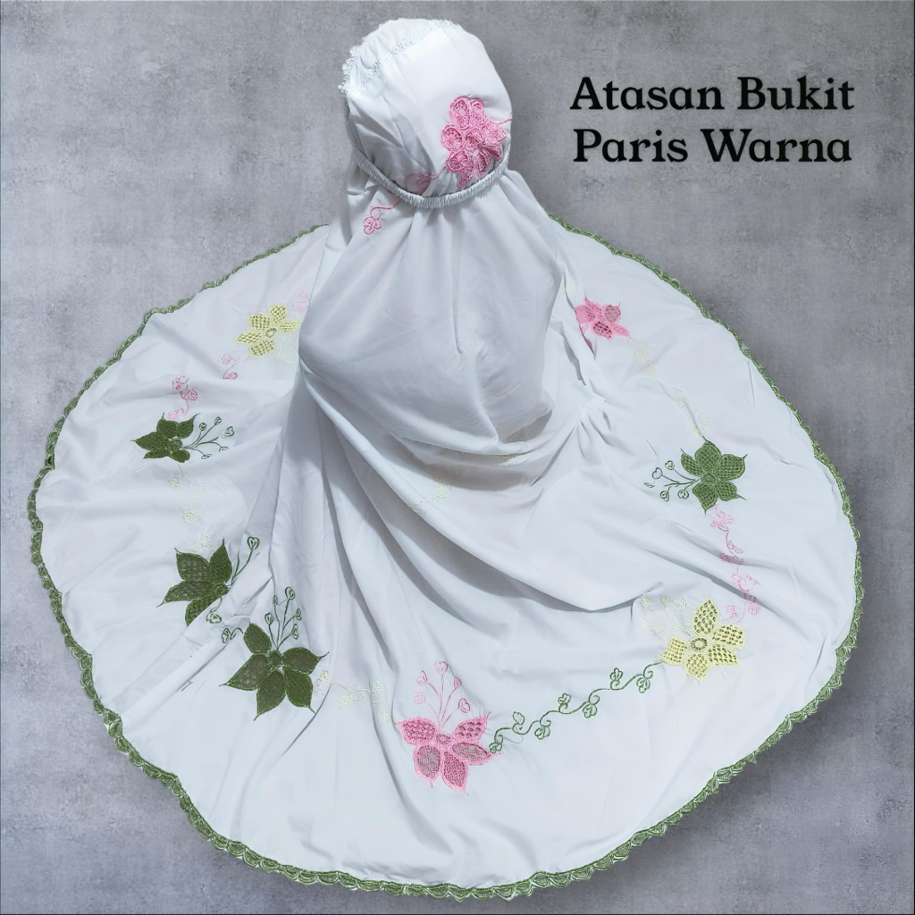 Mukena Rubiah Paris Bordir Warna Bukittinggi Premium