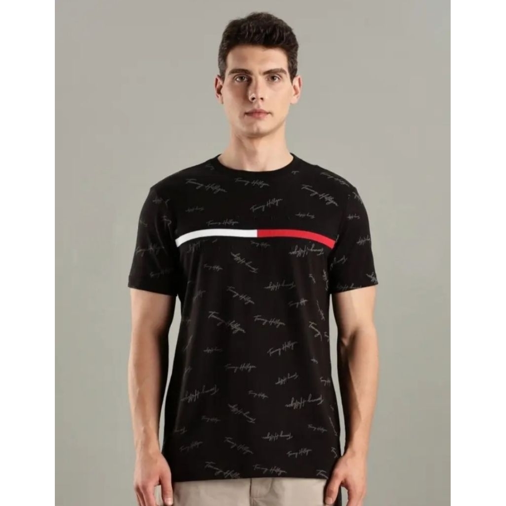 T shirt Tommy Hilfiger Signature All Over Print 100% Authentic Original | Tommy | Tommy Hilfiger
