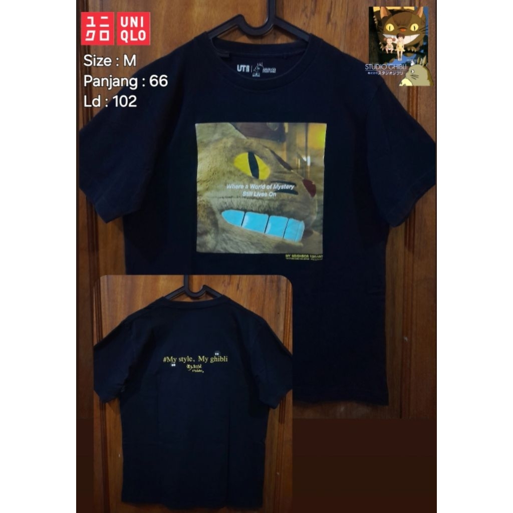 Kaos Tshirt Uniqlo UT x Studio Ghibli.    preloved/second/vintage