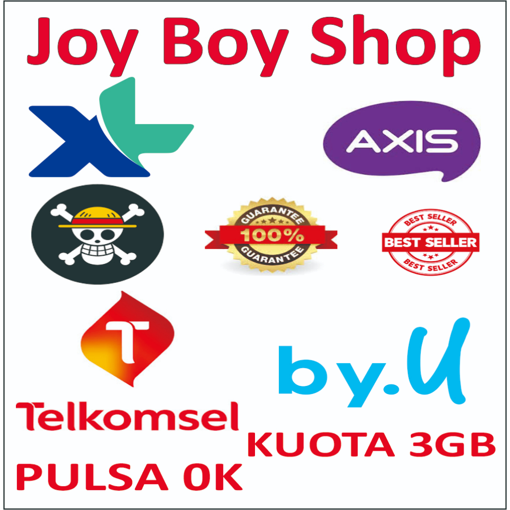 Telkomsel Simpati BYU Axis XL Bonus Kuota 3GB tanpa Kuota PER 1000 pcs