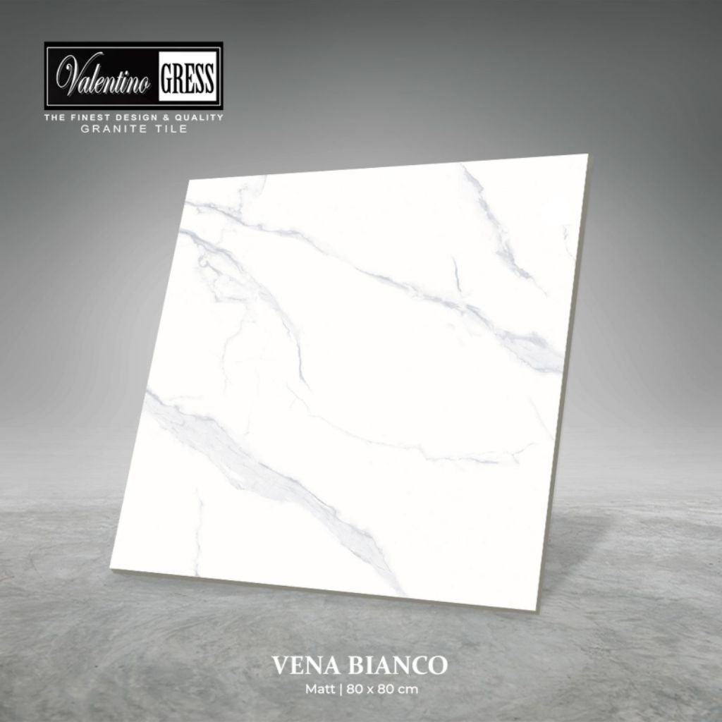 Granite 80x80 Valentino Gress Vena Bianco | Matt