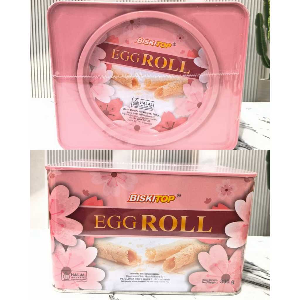 Biskitop Egg Roll Kaleng 300gr