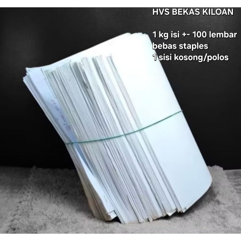 (1 KG) KERTAS HVS BEKAS LAYAK PAKAI / KERTAS BEKAS HVS PUTIH KILOAN 1 KG
