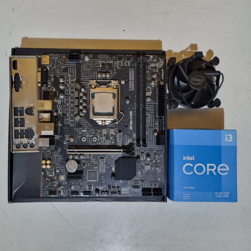 [BEKAS] Paketan LGA1200 Intel Core i3 10105F BOX MSI H510M-A PRO Fullset