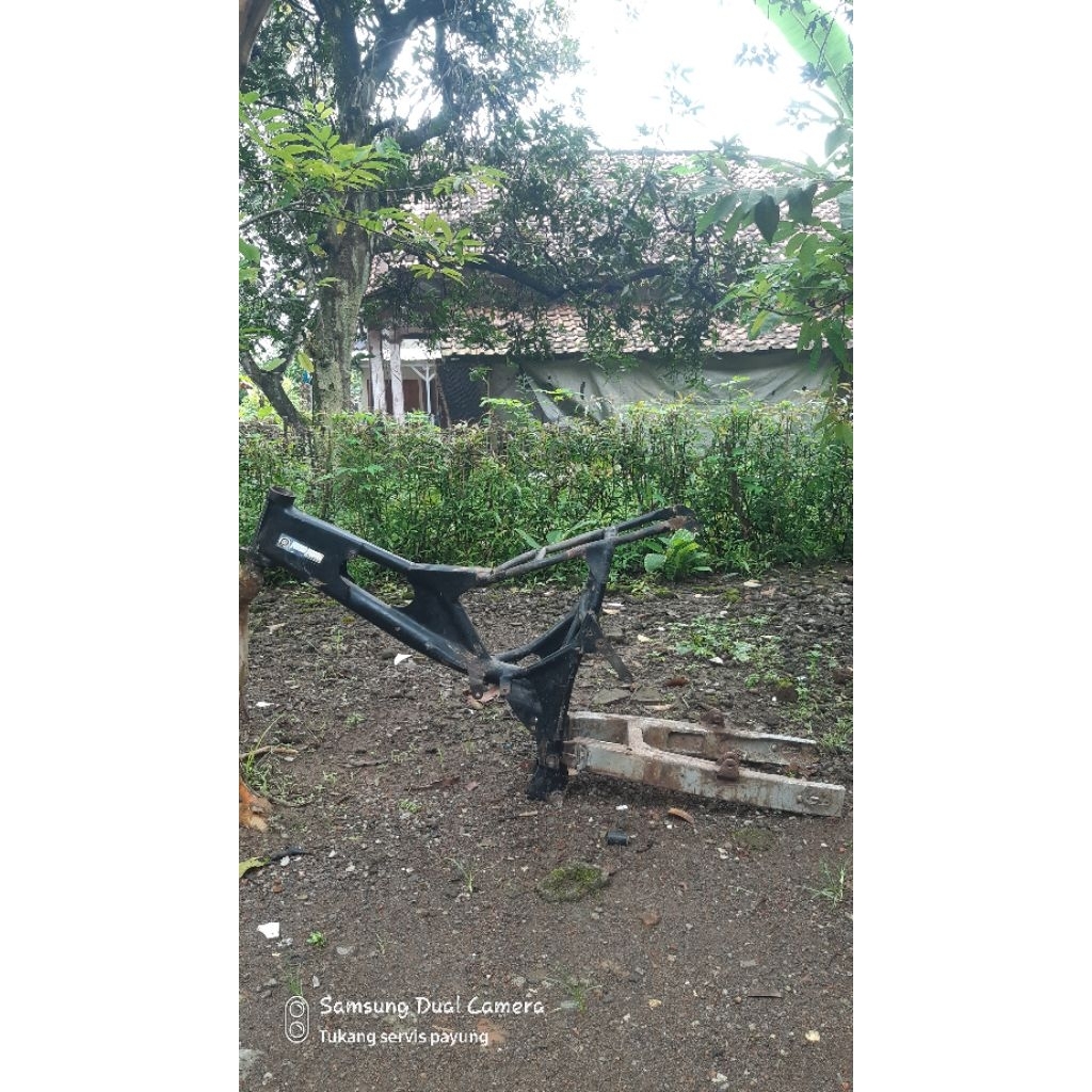 rangka trail bebek std/bebek modif pnp mesin jupiter/vega/fizr