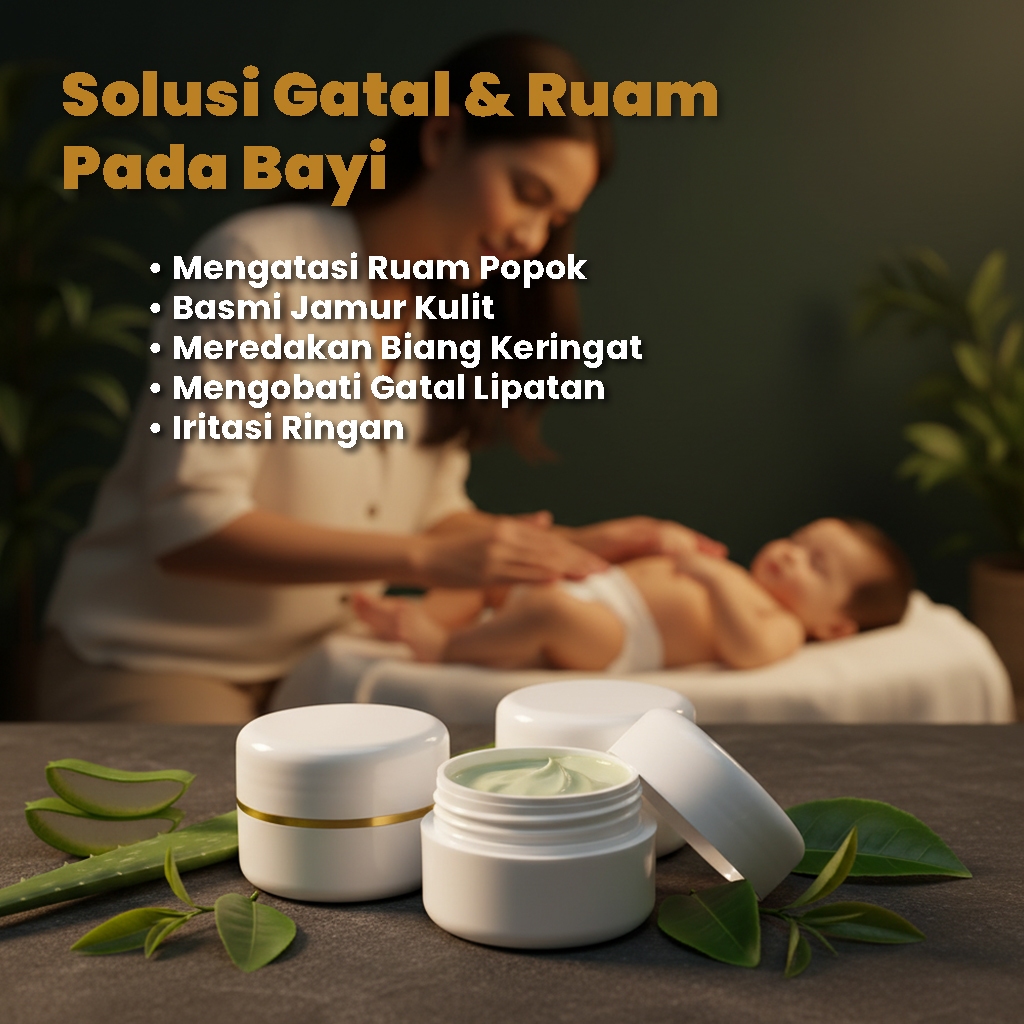 Salep Gatal 444 untuk Bayi - Obat Ruam Popok, Biang Keringat & Jamur Kulit Bayi Ampuh