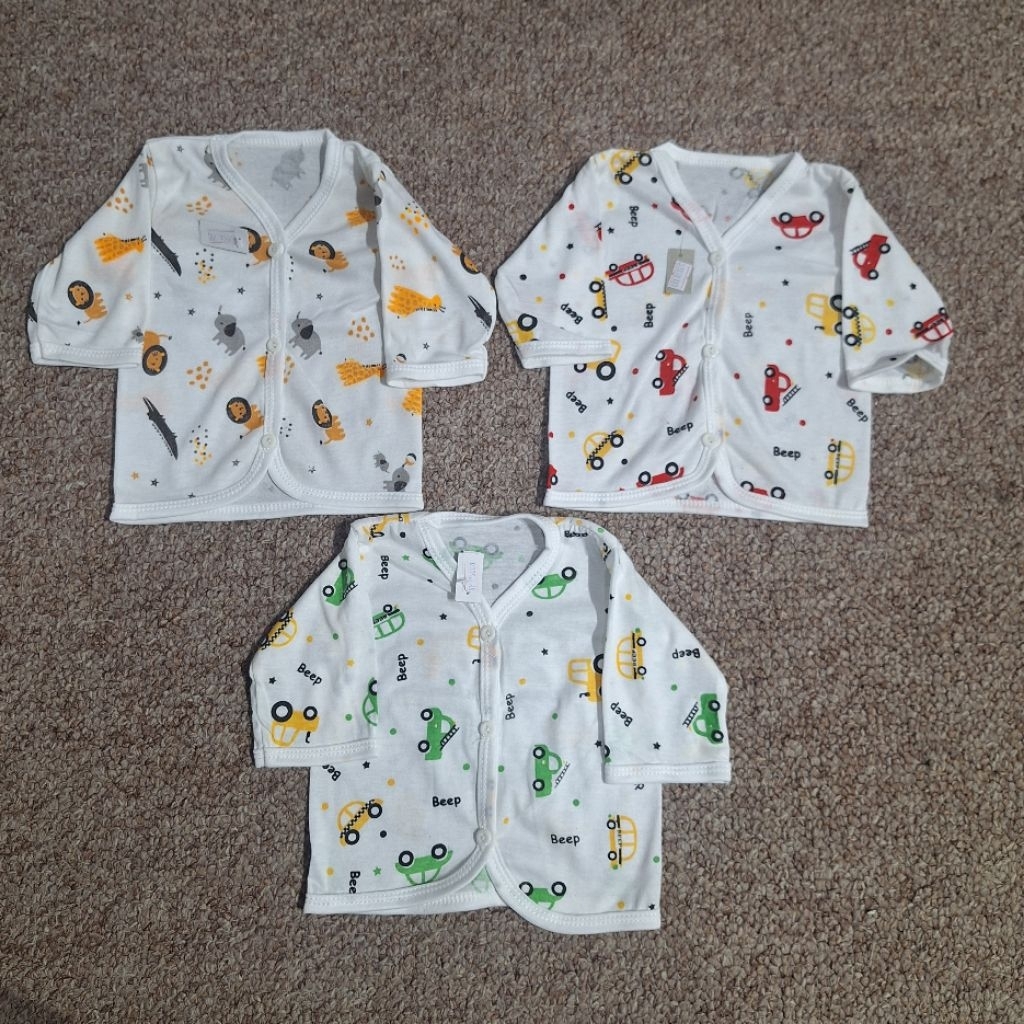 Mega Baby Wear Baju Sni Newborn Full Kancing Lengan Panjang